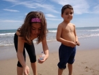 Patinando en la playa