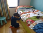 Haciendo las camas