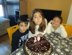 Cumpleaños de Alba. Con la familia