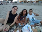Eclipse lunar en la playa