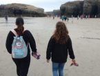Playa de las catedrales con marea baja