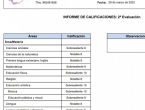 Notas 2ª evalución de 5º primaria