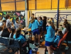 Partido contra las infantiles y Merienda