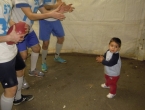 Primera cena en la carpa