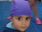 En el parque de la piscina de Alba