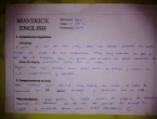 Notas de la academia de inglés